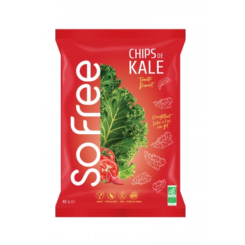 Chips de kale Tomate Piment 40g SO FREE