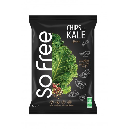 Chips de kale Poivre 40g SO FREE