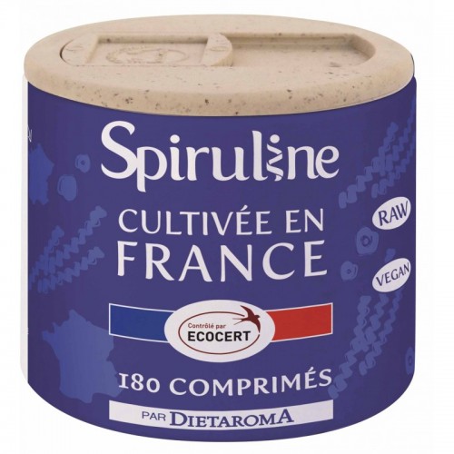Spiruline cultivée en France Ecocert 180 comprimés